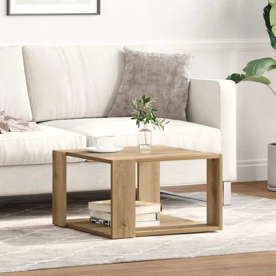 Table basse Chêne artisanal 51,5 x 51,5 x 30 cm - 4