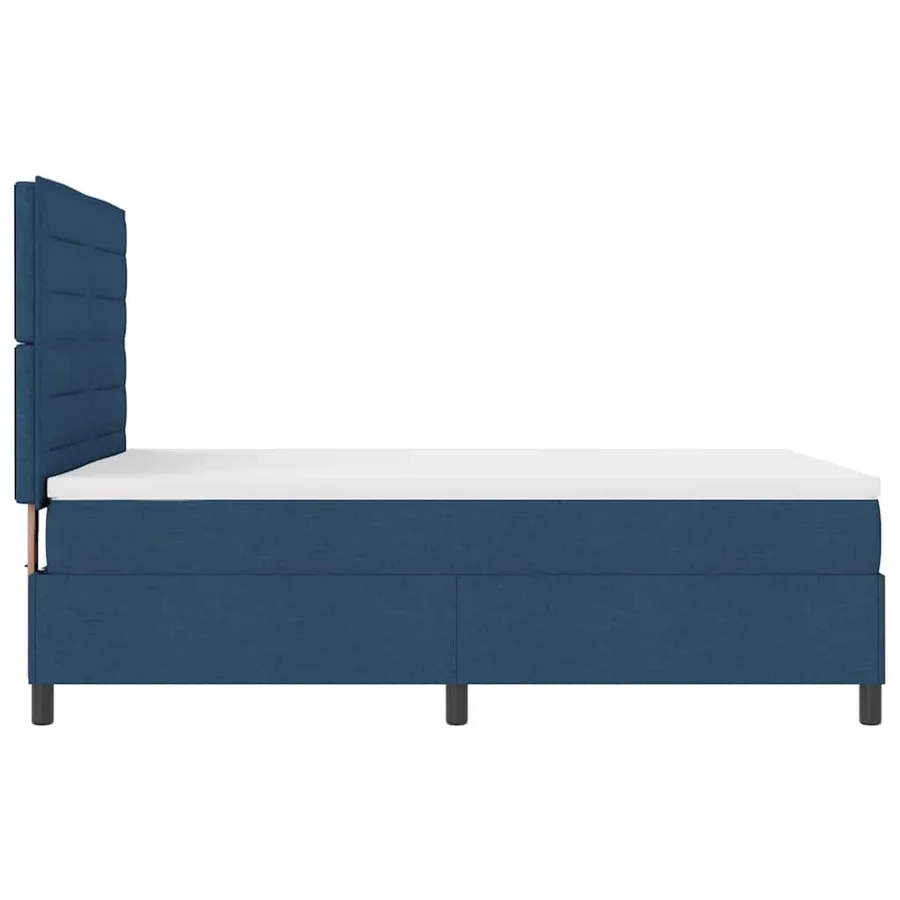 Lit à ressorts avec matelas avec LED Bleu 160 x 200 cm tissu - 9