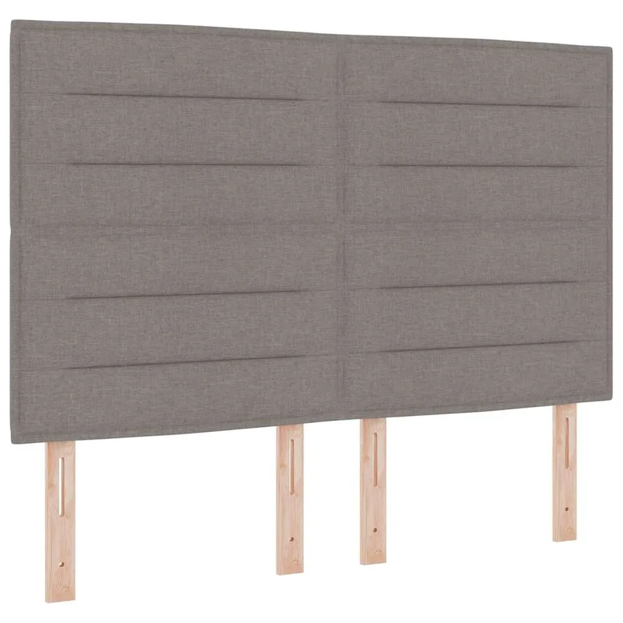 Lit à ressort LED avec matelas Taupe 140 x 200 cm tissu - 2
