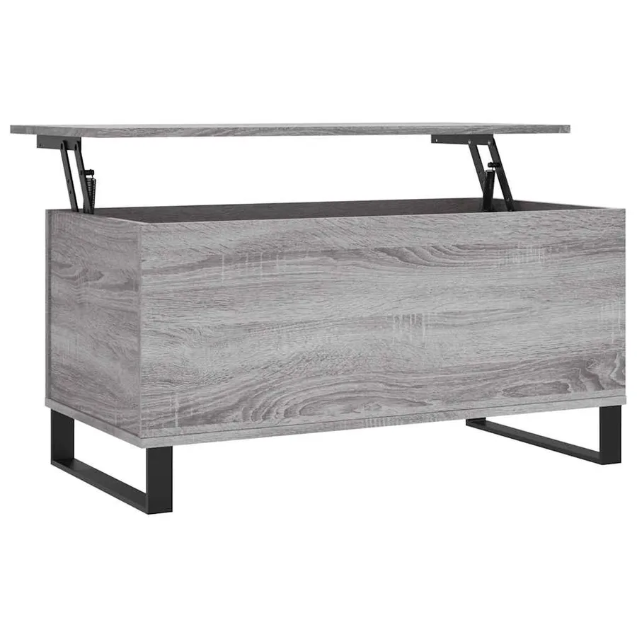 Table basse Sonoma gris 90x44,5x45 cm Bois d'ingénierie - 2