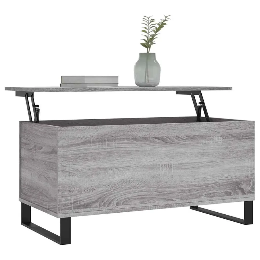 Table basse Sonoma gris 90x44,5x45 cm Bois d'ingénierie - 3