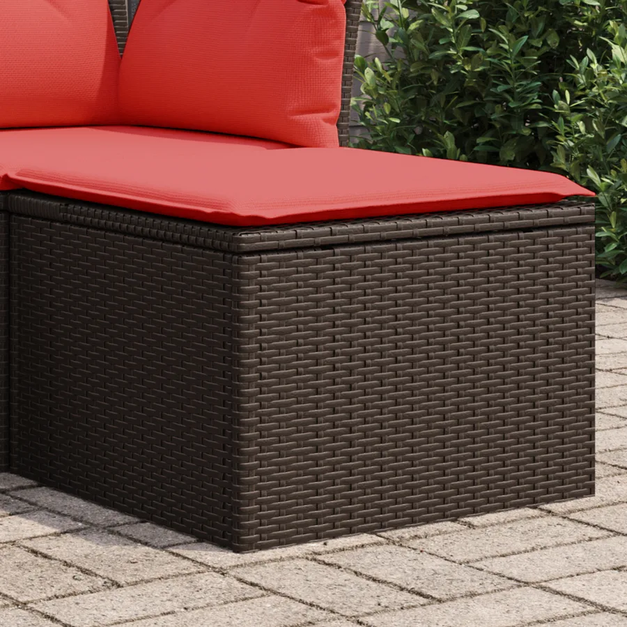 Tabouret de Jardin Marron 55 x 55 x 37 cm polyrotin - 3