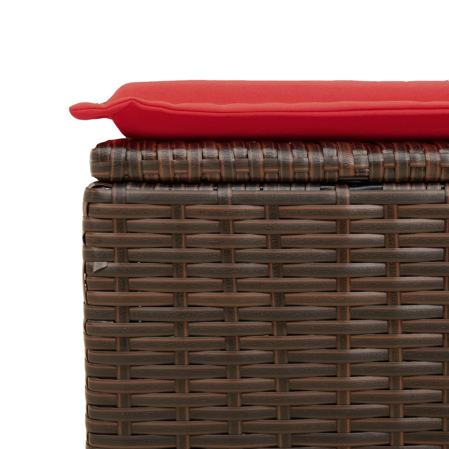 Tabouret de Jardin Marron 55 x 55 x 37 cm polyrotin - 8