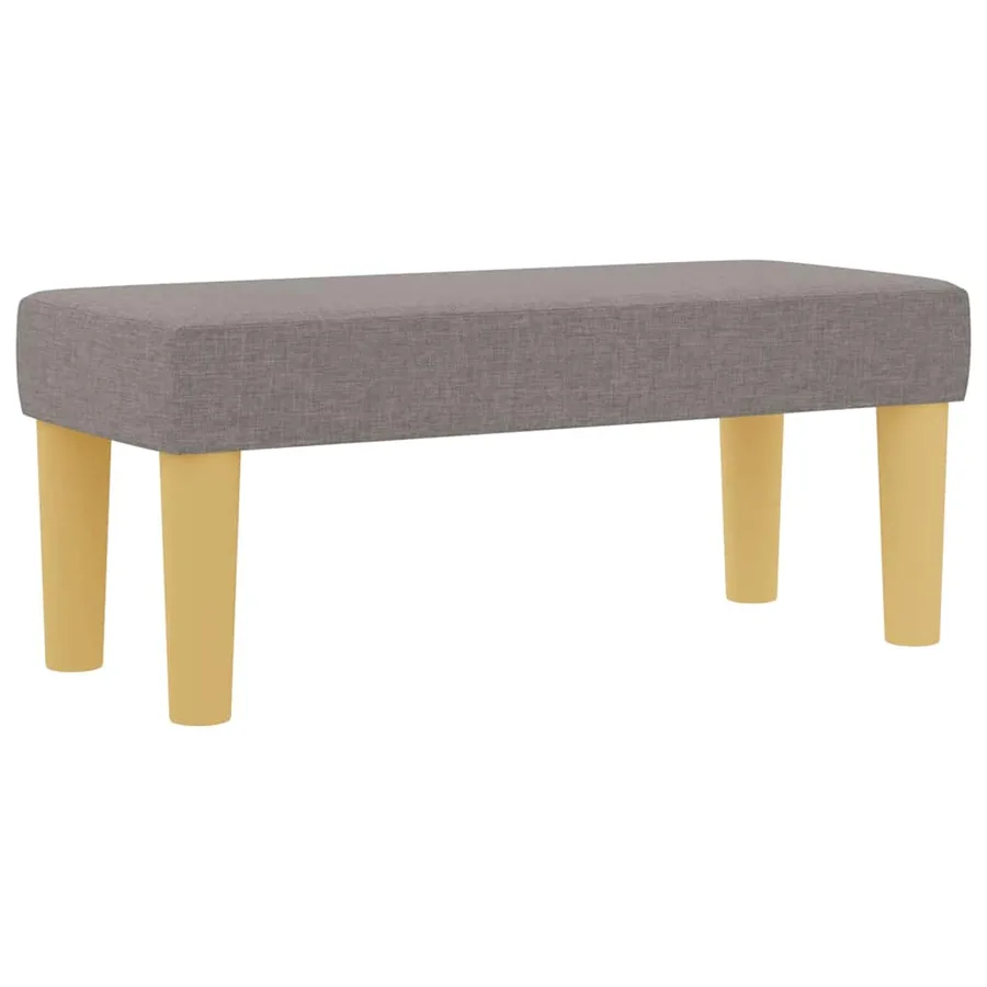 Lit à ressorts avec tête de lit Taupe 200 x 90 cm tissu - 5