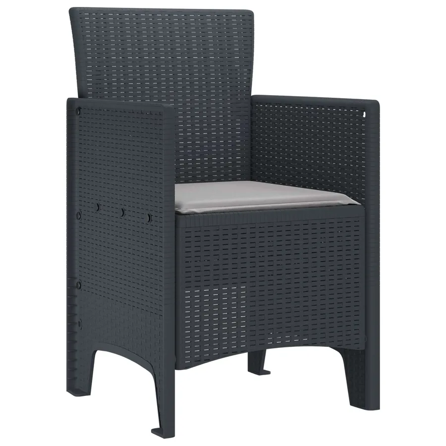 Chaise de jardin 2 pcs Anthracite 53 x 49 x 85 cm Polypropylène - 2