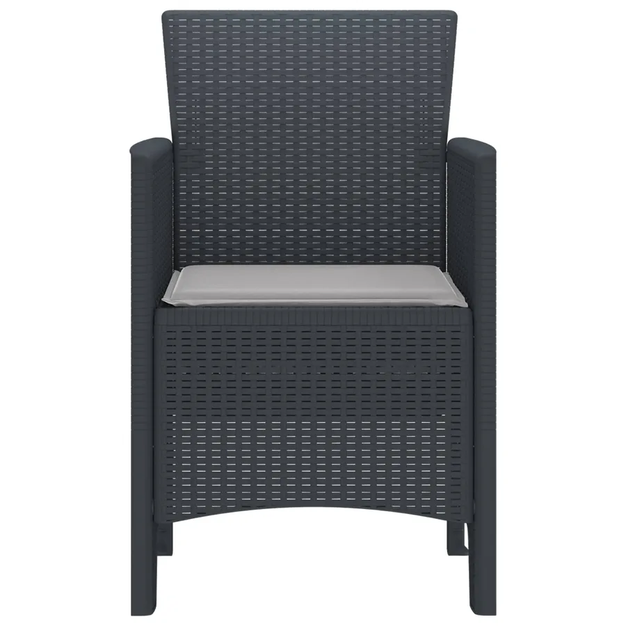 Chaise de jardin 2 pcs Anthracite 53 x 49 x 85 cm Polypropylène - 3