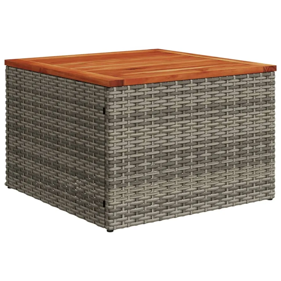Ensemble de canapé de jardin 6 pcs avec coussins gris résine tressée - 3