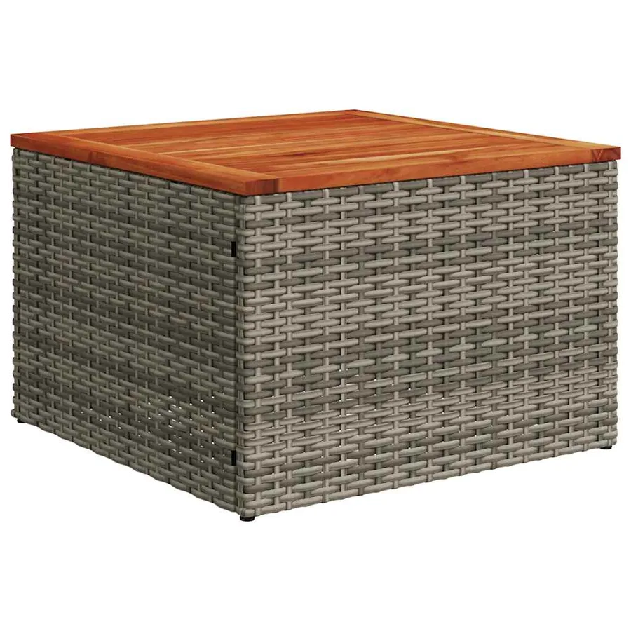 Ensemble de canapé de jardin 9 pcs avec coussins gris résine tressée - 3