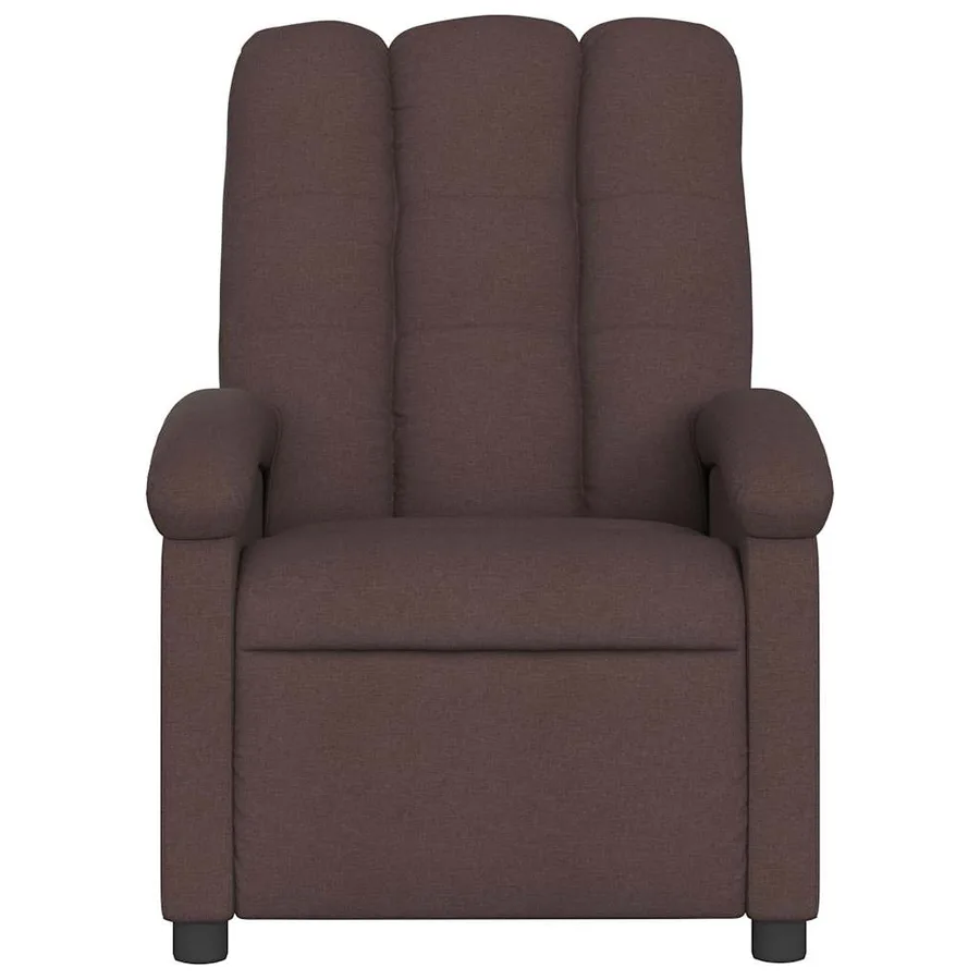 Fauteuil de massage inclinable Marron foncé Tissu - 4