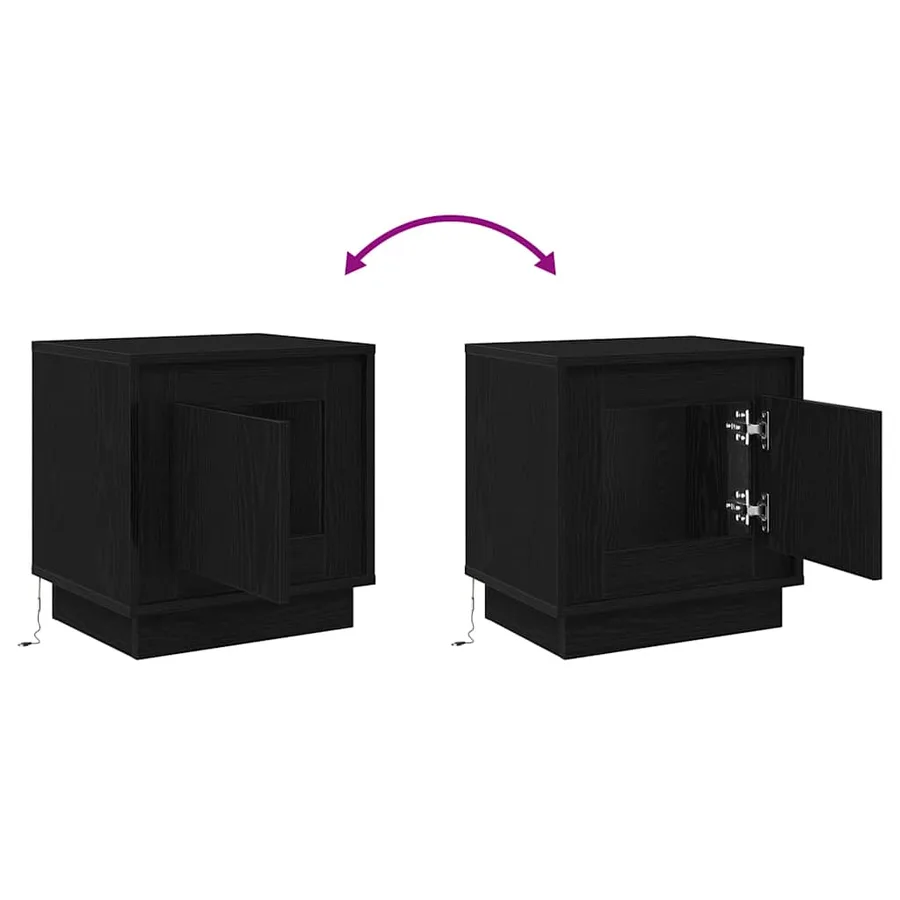 Cabinet de chevet 2 pcs Noir 44 x 34,5 x 45 cm - 14