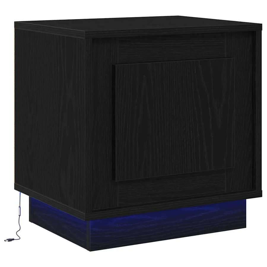 Cabinet de chevet 2 pcs Noir 44 x 34,5 x 45 cm - 6