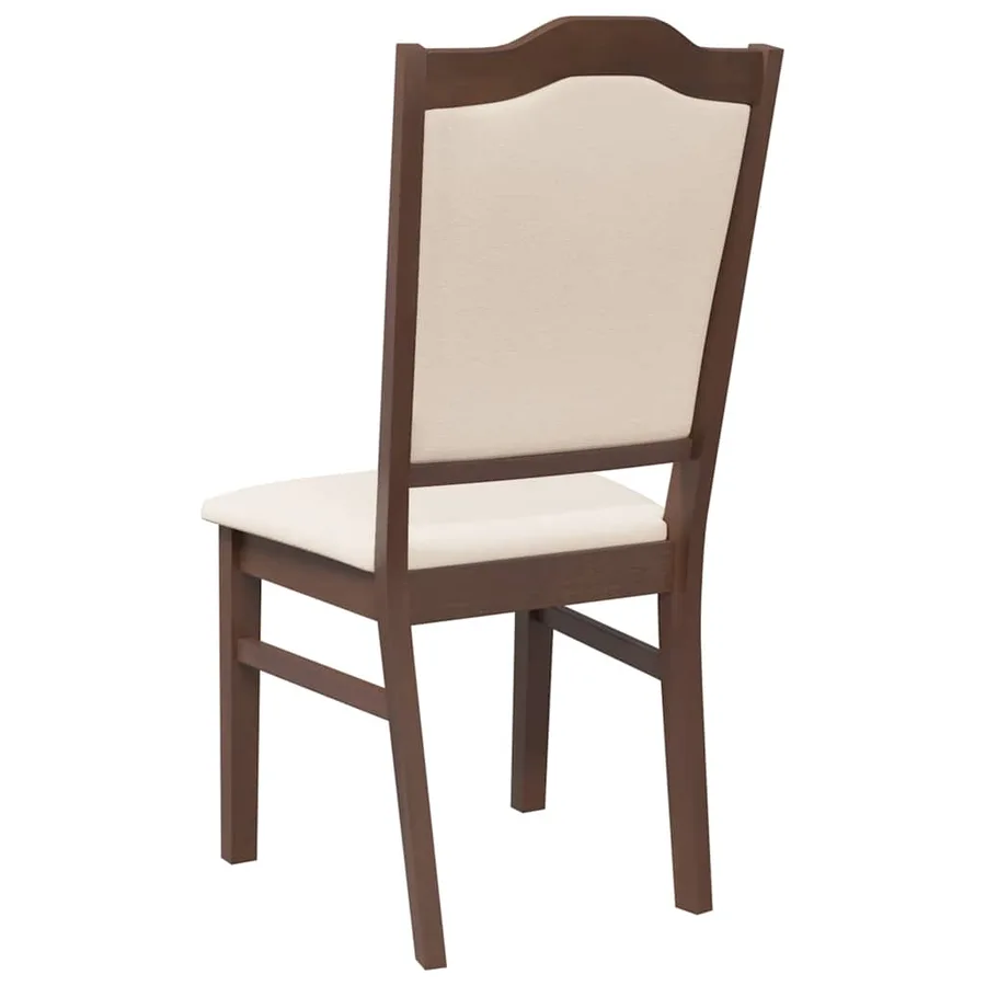 Chaises de salle à manger avec coussins (2 pcs) bois massif marron caoutchouc - 7