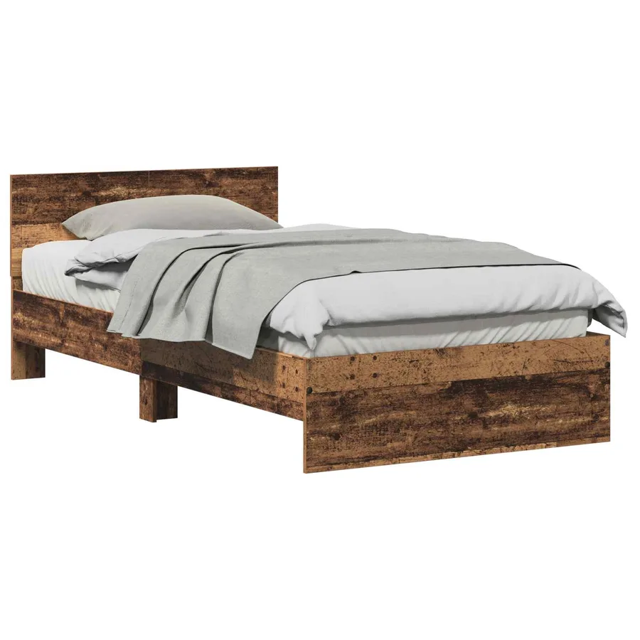 Cadre de lit Bois ancien 203 x 104 x 70 cm Bois d'ingénierie - 2