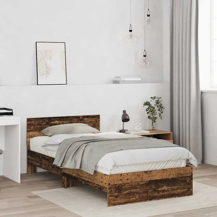 Cadre de lit Bois ancien 203 x 104 x 70 cm Bois d'ingénierie - 3