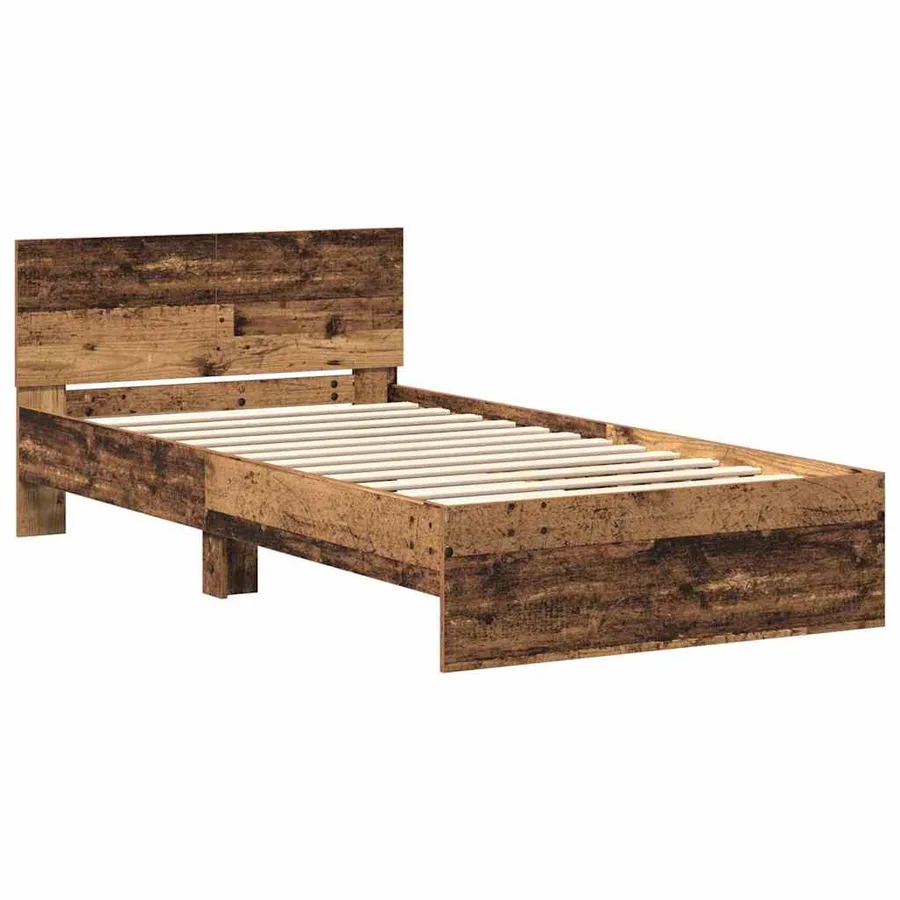 Cadre de lit Bois ancien 203 x 104 x 70 cm Bois d'ingénierie - 4