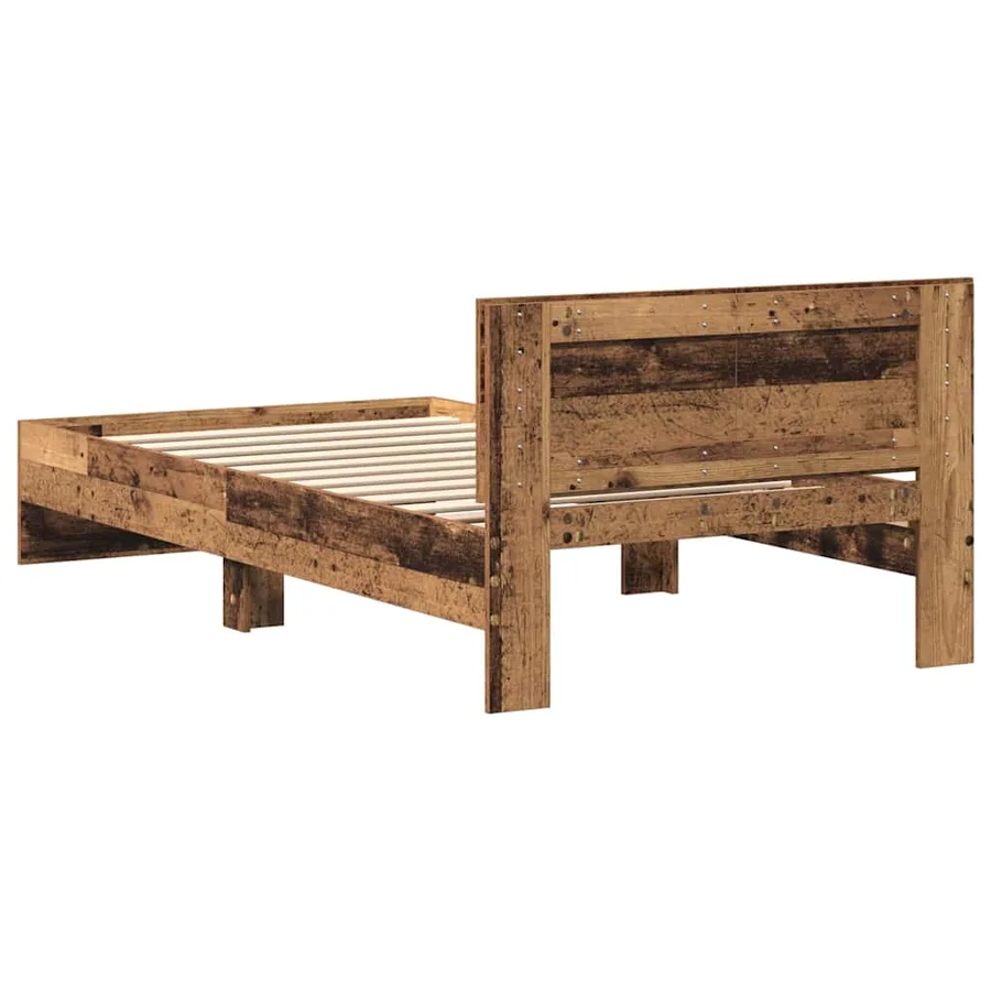 Cadre de lit Bois ancien 203 x 104 x 70 cm Bois d'ingénierie - 7