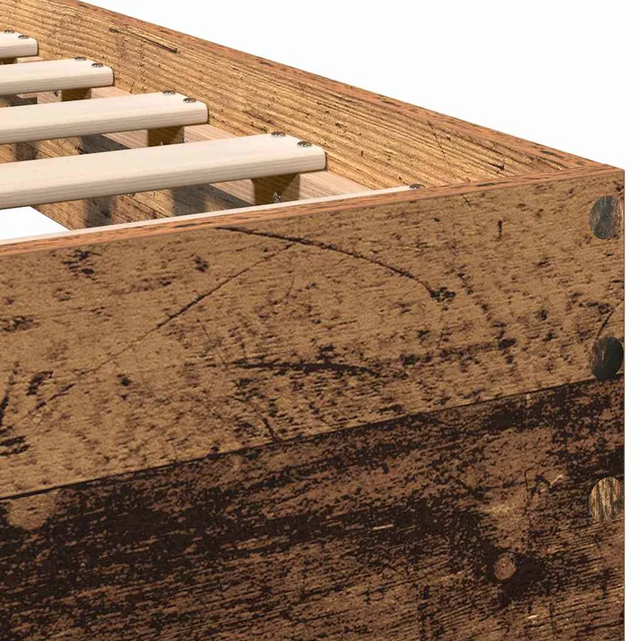 Cadre de lit Bois ancien 203 x 104 x 70 cm Bois d'ingénierie - 9
