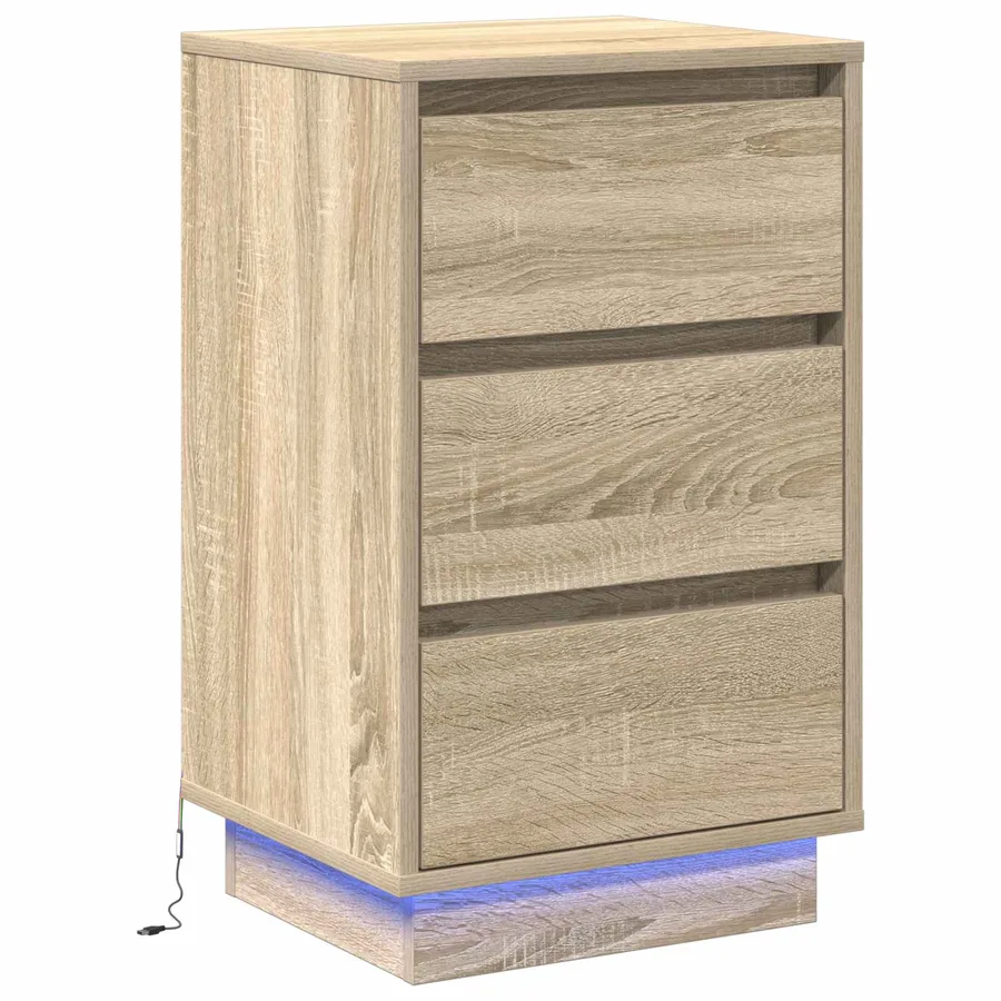 Cabinet de chevet avec tiroir Chêne Sonoma 39 x 34,5 x 65 cm - 2