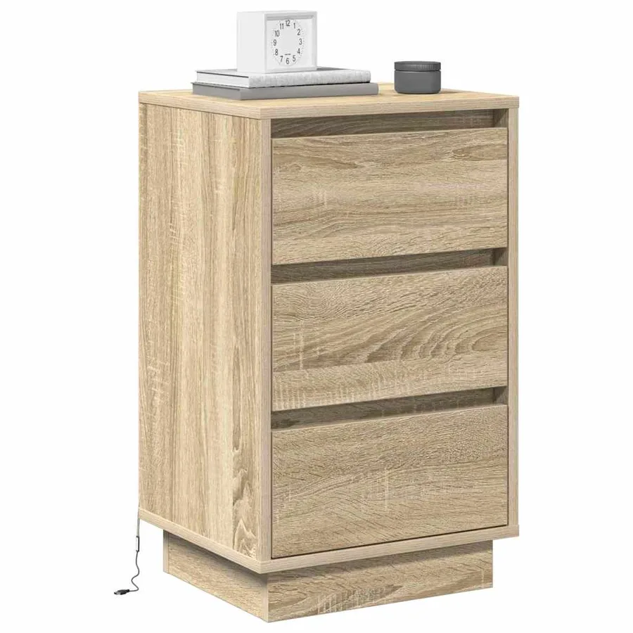 Cabinet de chevet avec tiroir Chêne Sonoma 39 x 34,5 x 65 cm - 3