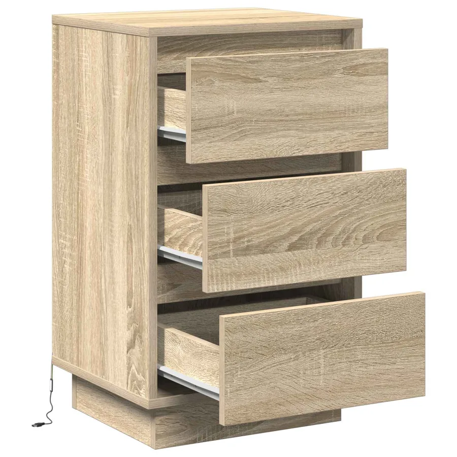 Cabinet de chevet avec tiroir Chêne Sonoma 39 x 34,5 x 65 cm - 5