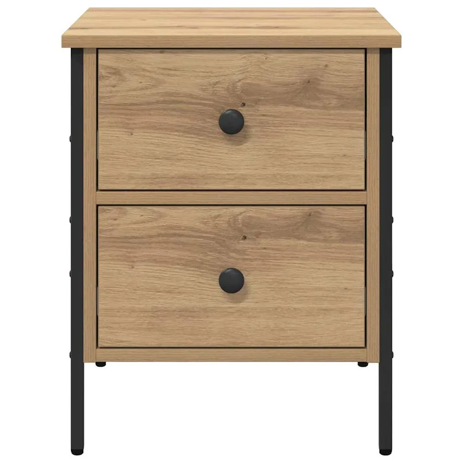 Cabinet de Chevet chêne artisanal 40 x 42 x 50 cm - 6