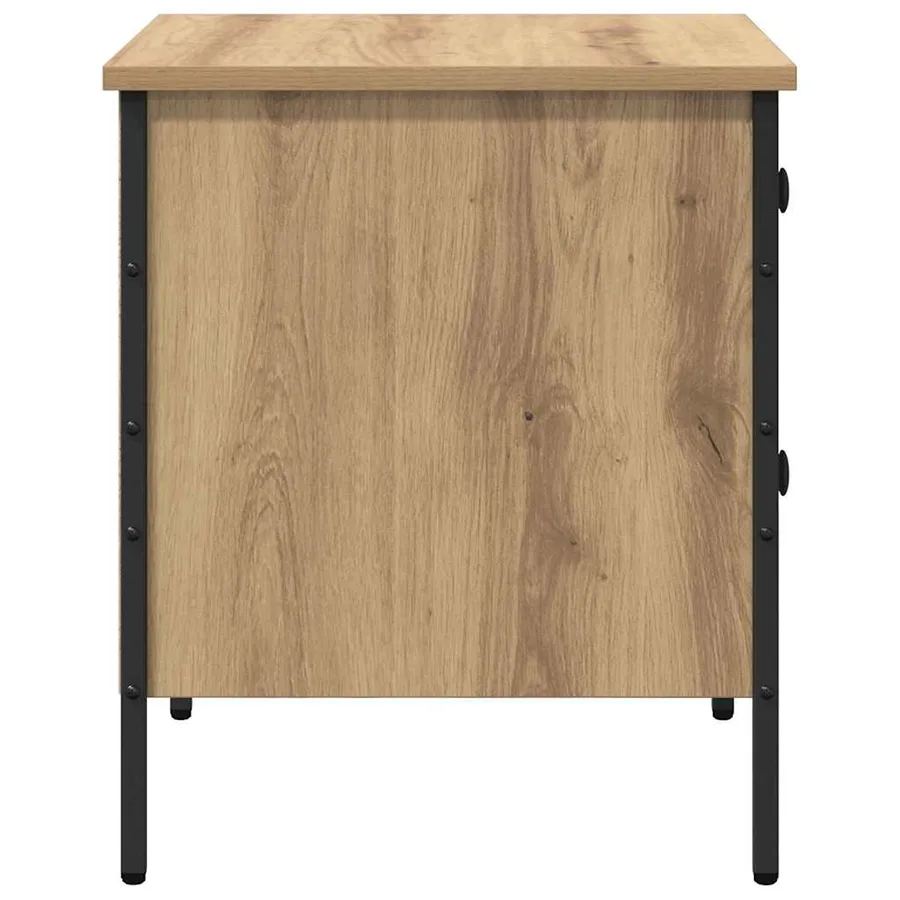 Cabinet de Chevet chêne artisanal 40 x 42 x 50 cm - 7