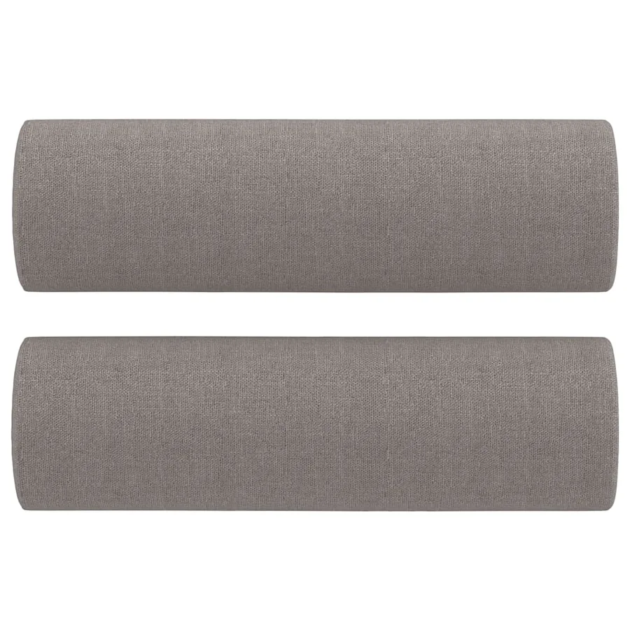 Canapé 3 places avec oreillers décoratifs taupe 180 cm tissu - 5
