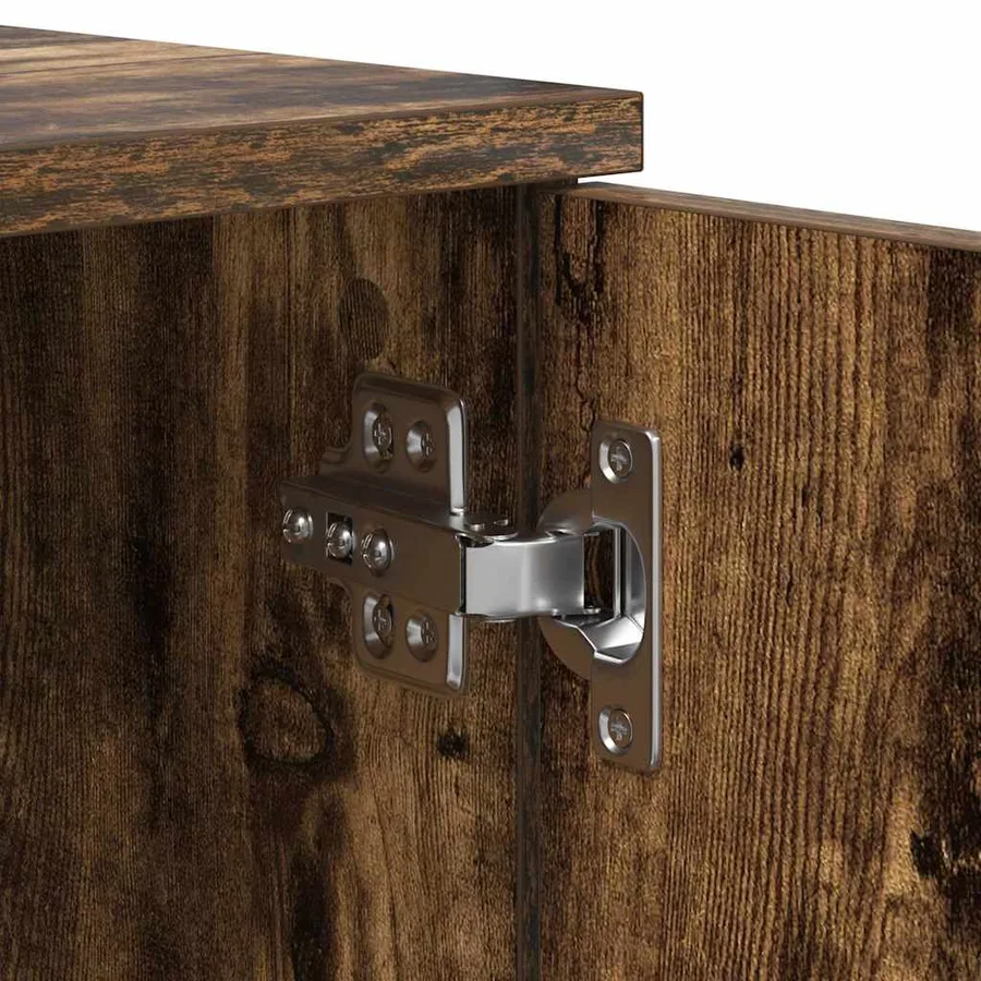 Cadre de lit avec rangement Chêne fumé 80 cm Bois d'ingénierie - 12