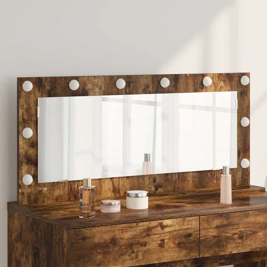 Miroir de vanité Rectangulaire Chêne fumé 100 x 45 x 18 cm
