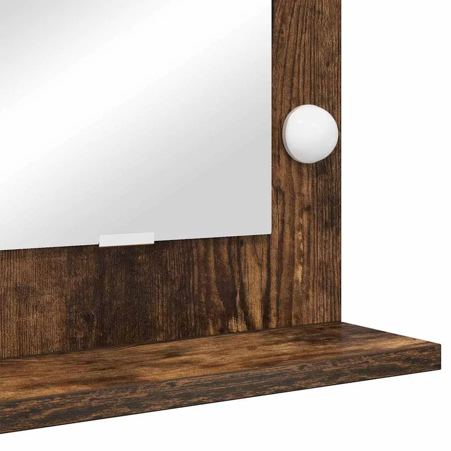 Miroir de vanité Rectangulaire Chêne fumé 100 x 45 x 18 cm - 7