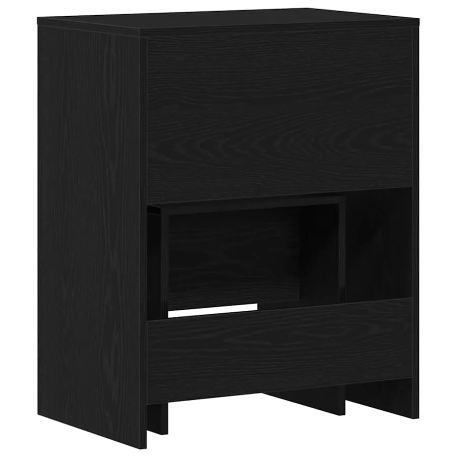 Coiffeuse Chêne noir 60 x 40 x 75 cm Bois d'ingénierie - 6