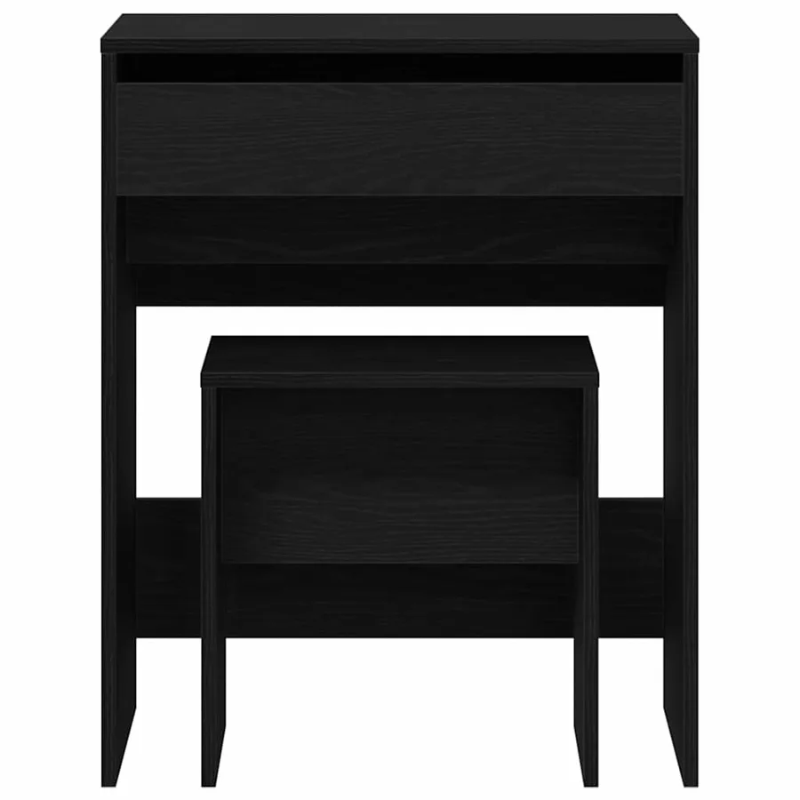 Coiffeuse Chêne noir 60 x 40 x 75 cm Bois d'ingénierie - 7