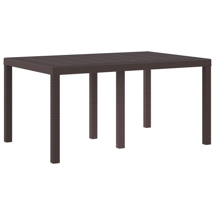 Table de Jardin Marron 150 x 100 x 73 cm polyrotin