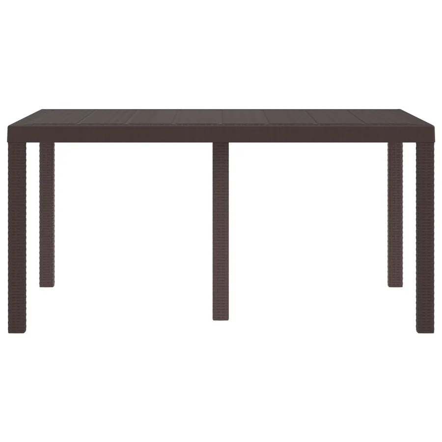 Table de Jardin Marron 150 x 100 x 73 cm polyrotin - 2