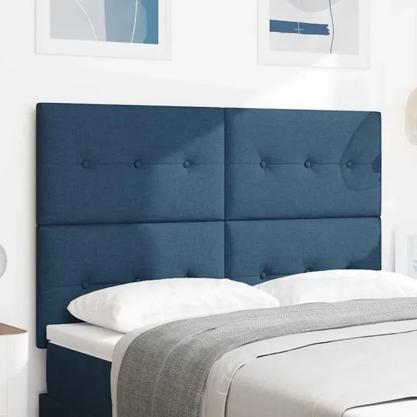 Tête de lit réglable en hauteur Bleu 160 cm tissu