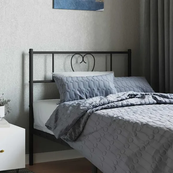 Tête de lit de remplacement métal noir 107 cm