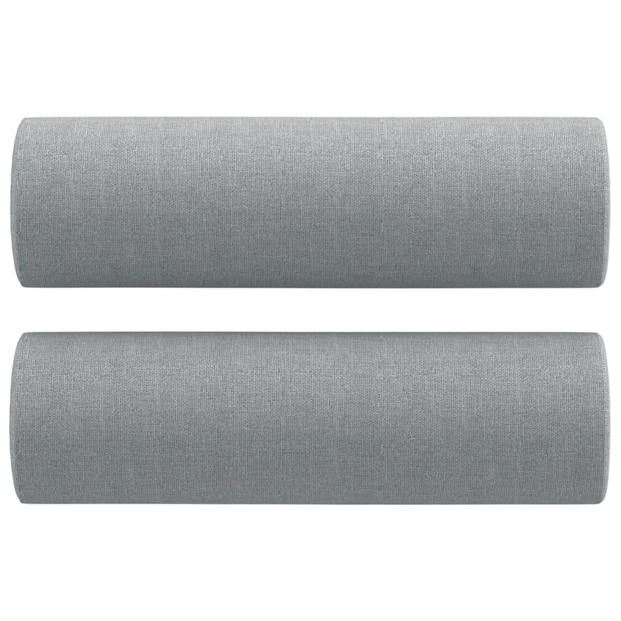 Canapé 3 places avec oreillers gris clair 180 cm tissu - 5