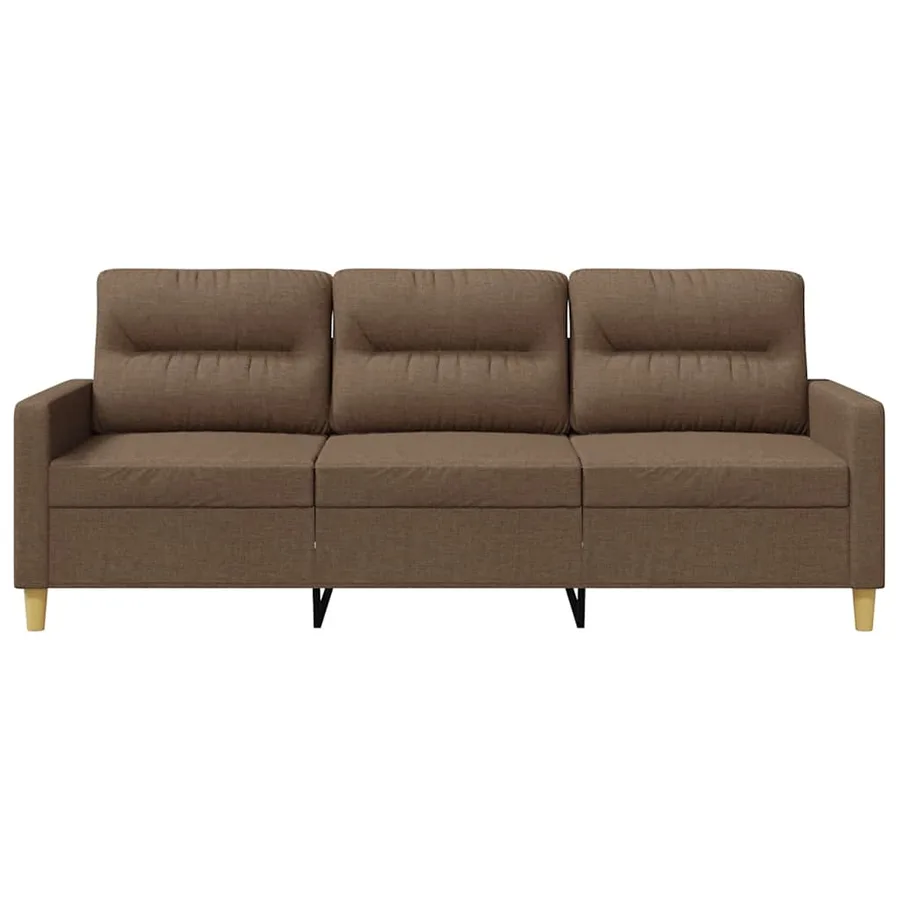 Canapé à 3 places Marron 180 cm Tissu - 4