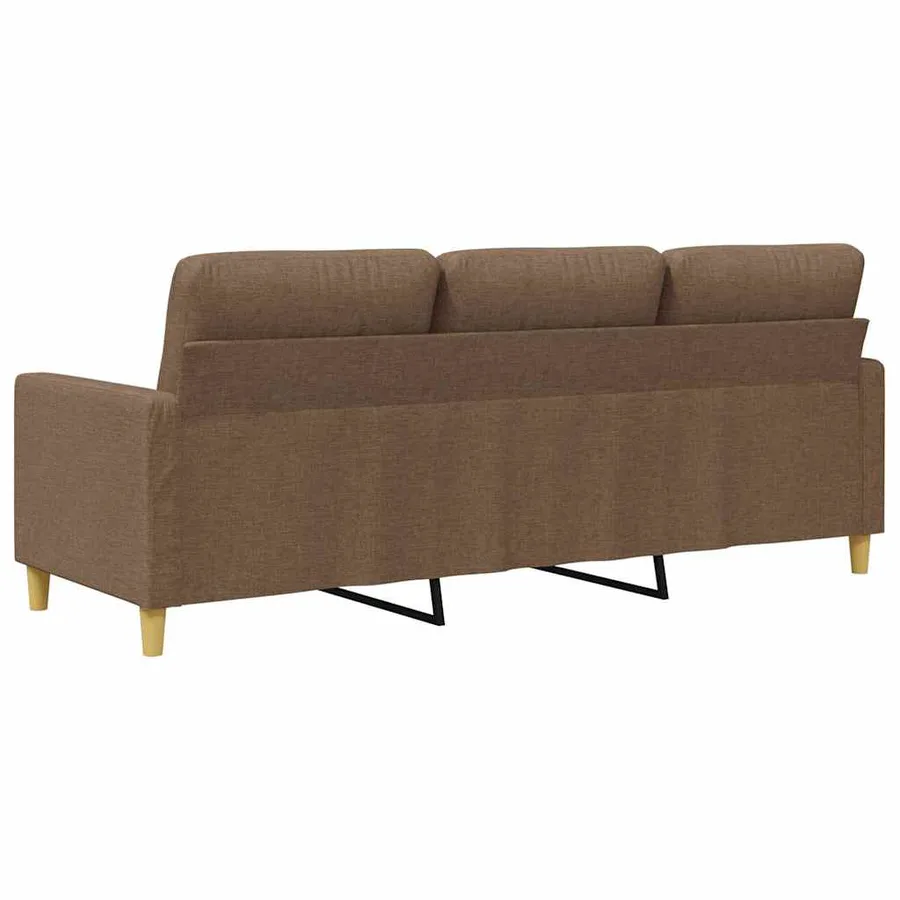 Canapé à 3 places Marron 180 cm Tissu - 6