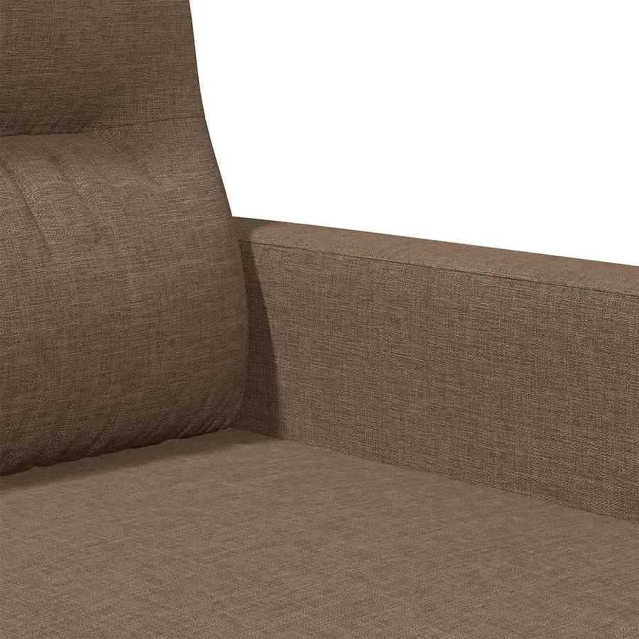 Canapé à 3 places Marron 180 cm Tissu - 7