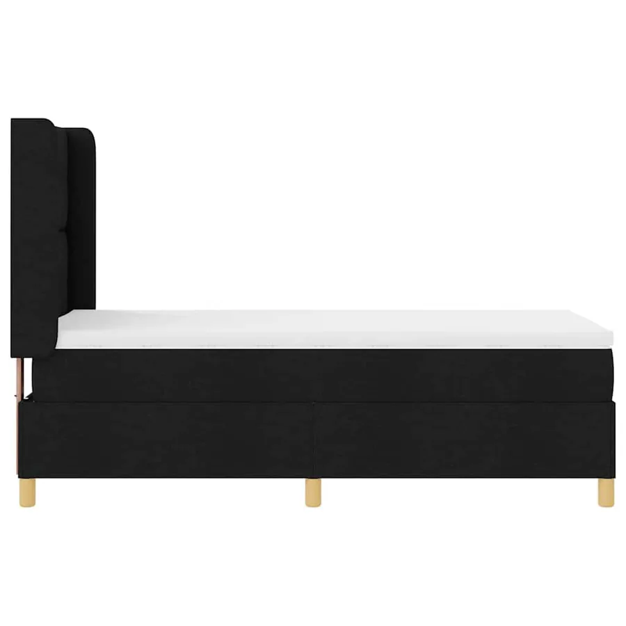 Lit à ressorts avec bandes LED Noir 90 x 190 cm tissu - 9