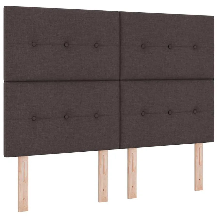 Tête de lit réglable en hauteur Marron foncé 160 cm tissu - 2