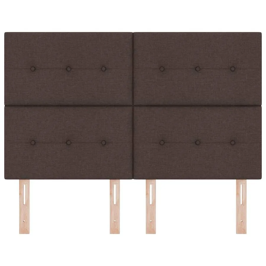 Tête de lit réglable en hauteur Marron foncé 160 cm tissu - 4