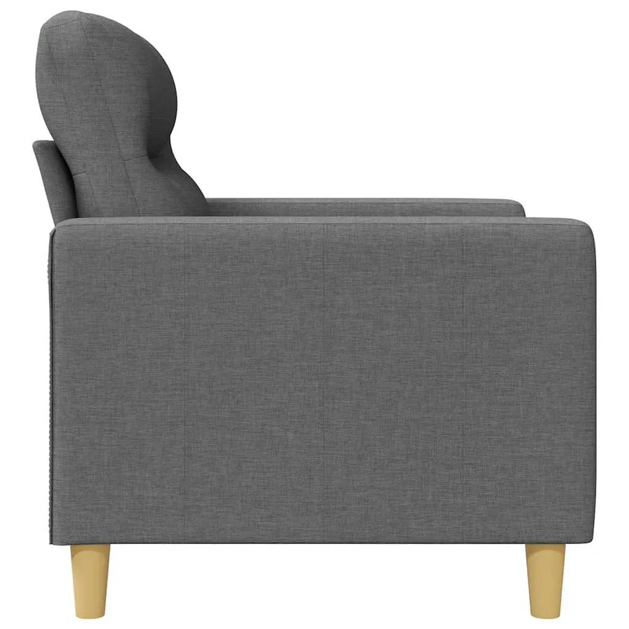 Canapé à 3 places Gris foncé 180 cm Tissu - 5