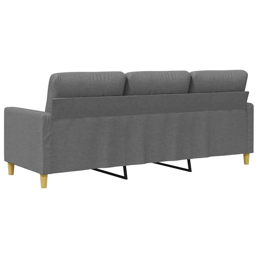 Canapé à 3 places Gris foncé 180 cm Tissu - 6