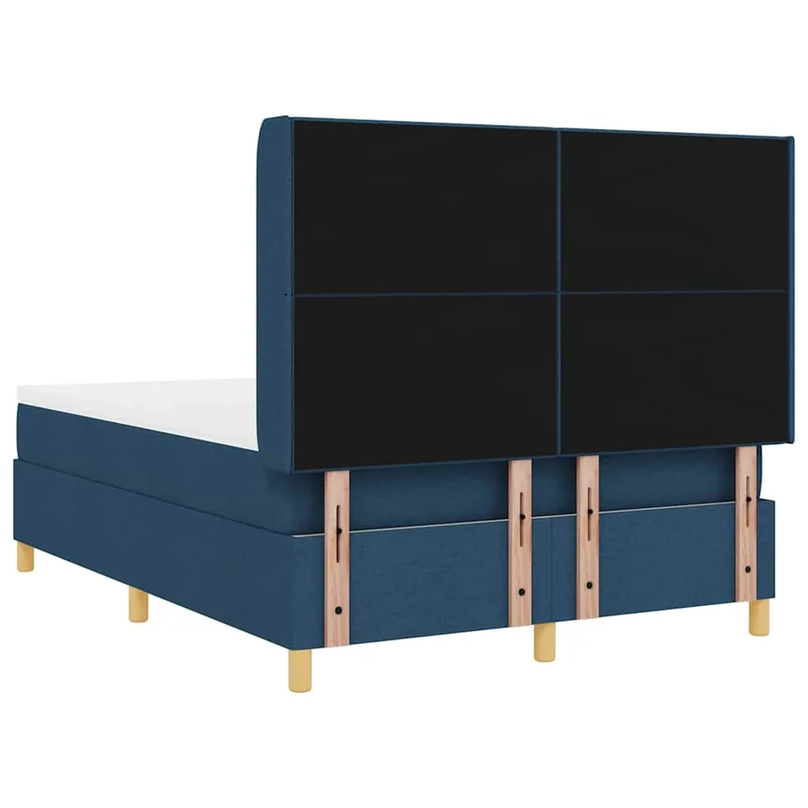 Lit à ressorts avec bandes LED Bleu 140 x 190 cm tissu - 10