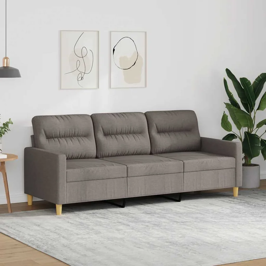 Canapé à 3 places Taupe 180 cm Tissu