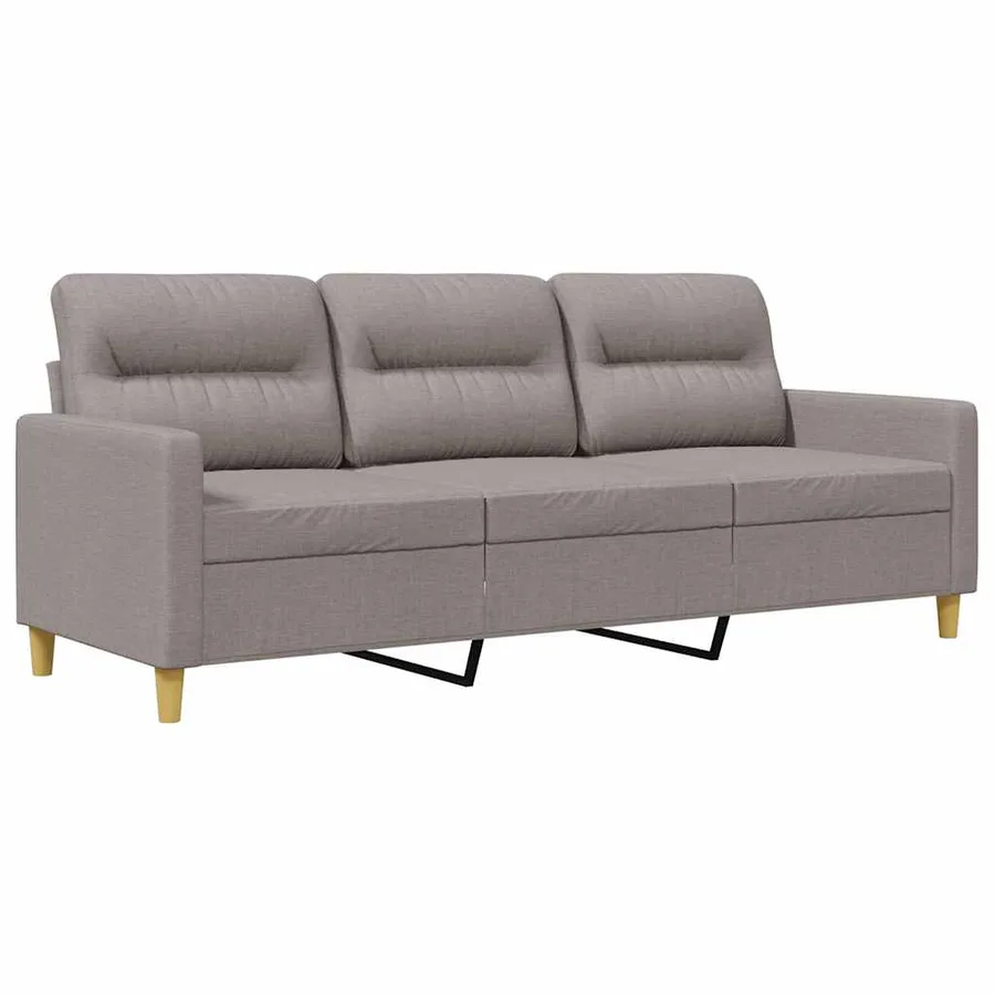 Canapé à 3 places Taupe 180 cm Tissu - 2