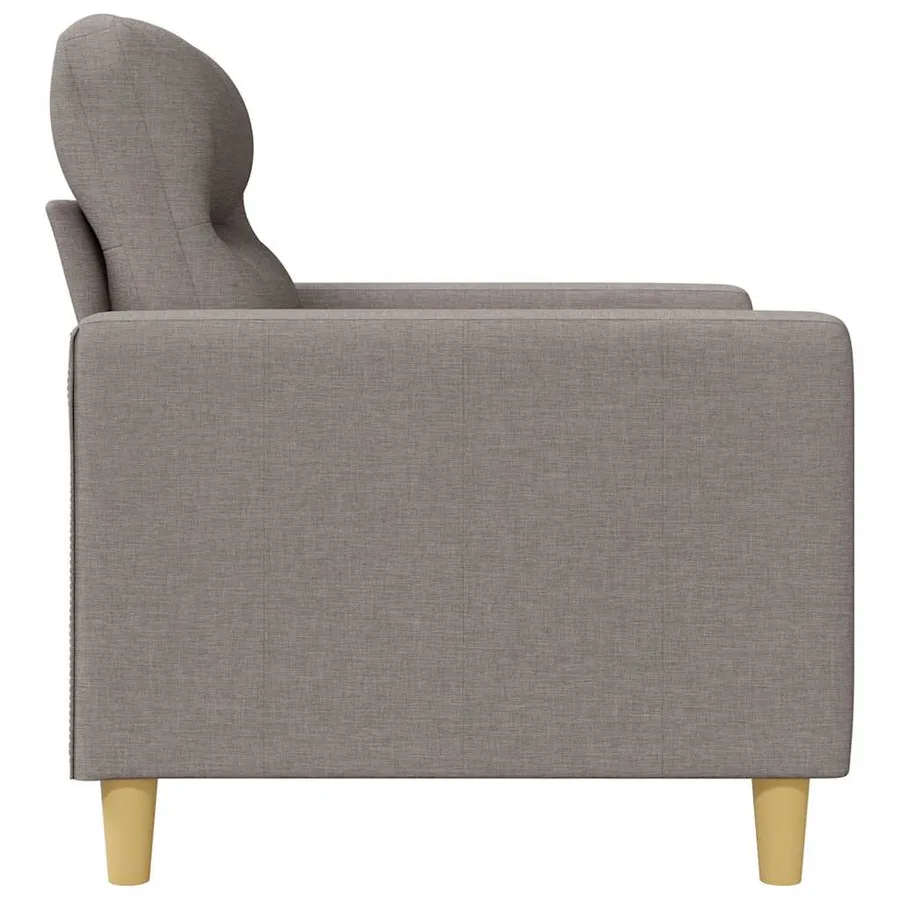 Canapé à 3 places Taupe 180 cm Tissu - 5
