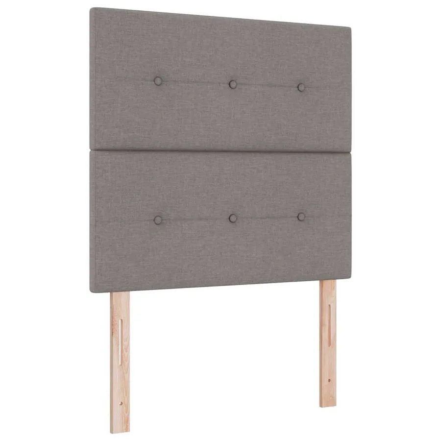 Lit à ressort LED avec tête de lit Taupe 90 x 200 cm tissu - 7